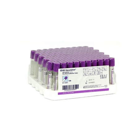 TUBO VACUTAINER LILA EDTA K2 DE 4 ML