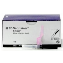 AGUJA VACUTAINER 22G X 38 MM, NEGRA, CAJA CON 100 PIEZAS